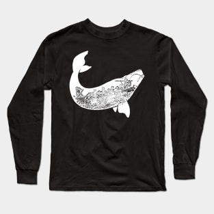 Baleine blanche et baleinier Long Sleeve T-Shirt